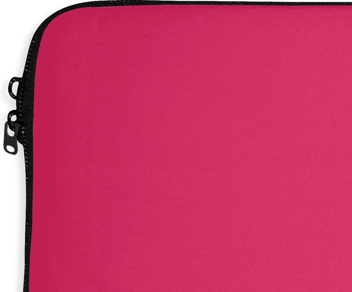Laptophoes 14 inch - Karmijn - Kleuren - Palet - Roze - Laptop sleeve - Binnenmaat 33x23 cm - Zwarte achterkant - Back to school spullen - Schoolspullen jongens en meisjes middelbare school - Macbook air hoes - Chromebook sleeve
