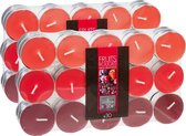 Geurkaars waxine/theelichtjes - 60x stuks - Rood fruit - 3,5 branduren
