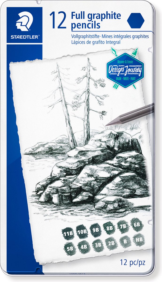 STAEDTLER Design Journey - Mars Lumograph pure grahite potlood - set 12 st