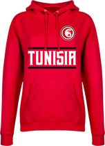 Tunesië Team Hoodie - Rood - Dames - XS