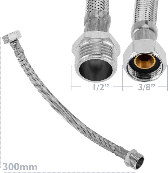 Adaptateur de raccord de durite - M10 x 1.00 vers 3/8-24 AN-3 mâle - Inox