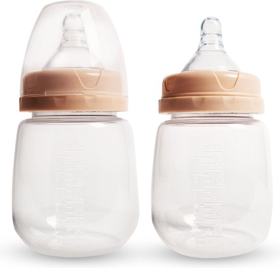 Felin Babyfles - Moedermelkfles - 2 Stuks - 180 ml - Met Speen en Dop
