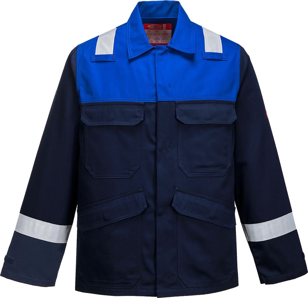 FR55 - Bizflame Plus Jack Marine/koningsblauw maat 2XL