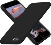 Mobiq - Liquid Silicone Case iPhone SE (2022 / 2020)/8/7 - zwart