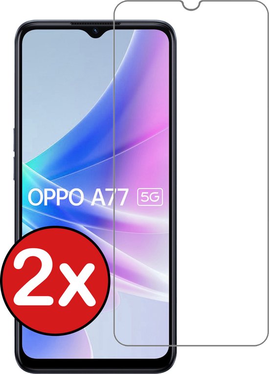 Screenprotector Geschikt voor OPPO A77 Screenprotector Glas Gehard Tempered Glass - Screenprotector Geschikt voor OPPO A77 Screen Protector Screen Cover - 2 PACK