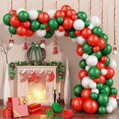 Arche de ballons de Noël 93 pièces - Ensemble de ballons - Fête/ Anniversaire-Anniversaire-Décoration de Noël-Rouge et vert