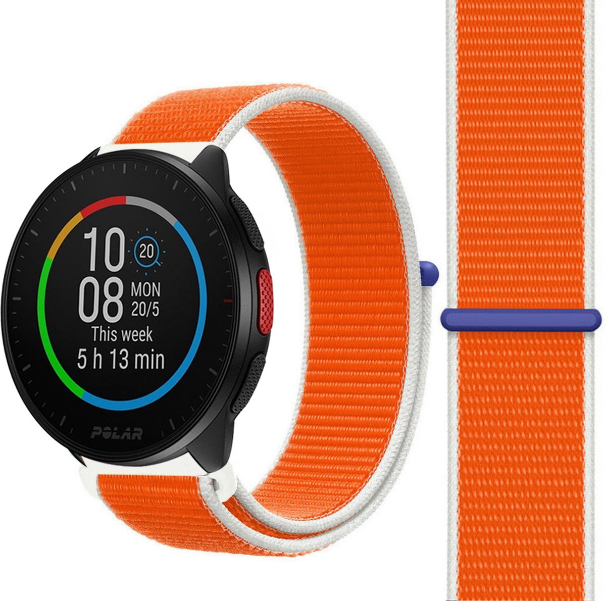 TUCOMO Bracelet Nylon Extensible 20mm Compatible Polar Ignite / Unite / Pacer - Lot Homme Femme