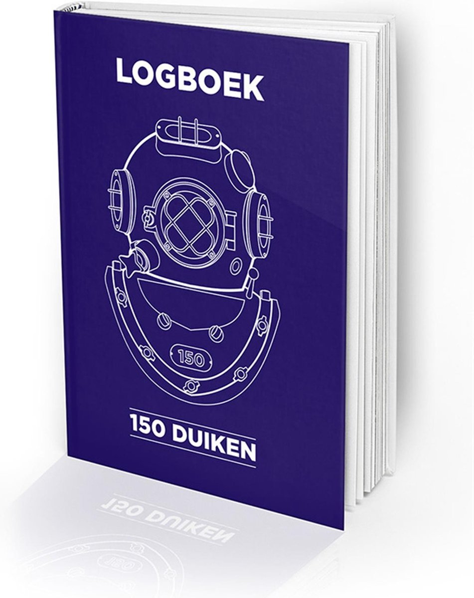 Logboek 150 Duiken - Hardcover - Blauw