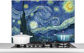 Spatscherm - Schilderij - Sterrennacht - Van Gogh - Oude meesters - Keuken - Kookplaat achterwand - Muurbeschermer - Spatwand - 100x65 cm