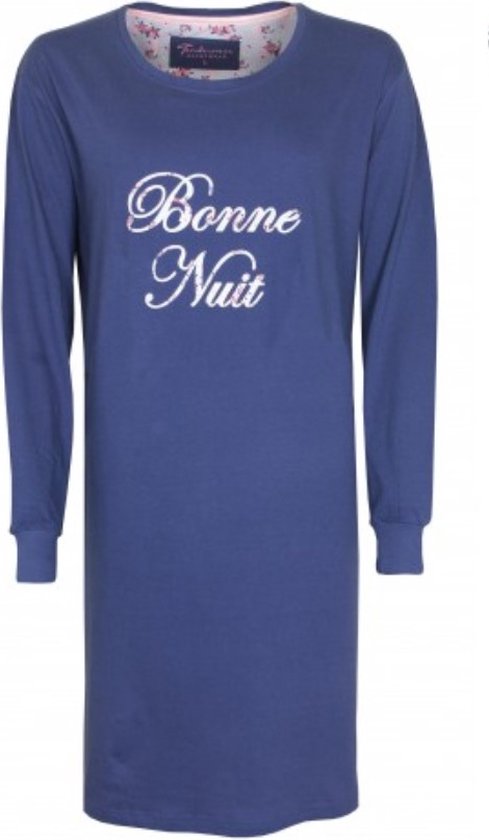 Temptation Dames Nachthemd - Bigshirt - Lange Mouw - Grijs Melange