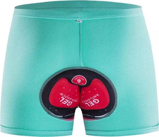 Fietsonderbroek Dames en Heren met Zeem - Fietsondergoed - Fietsonderbroek - Mint - L van Merkloos — afbeelding 3