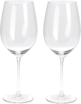 Excellent Houseware Wijnglazen - 8 stuks - glas - transparant - 540 ml