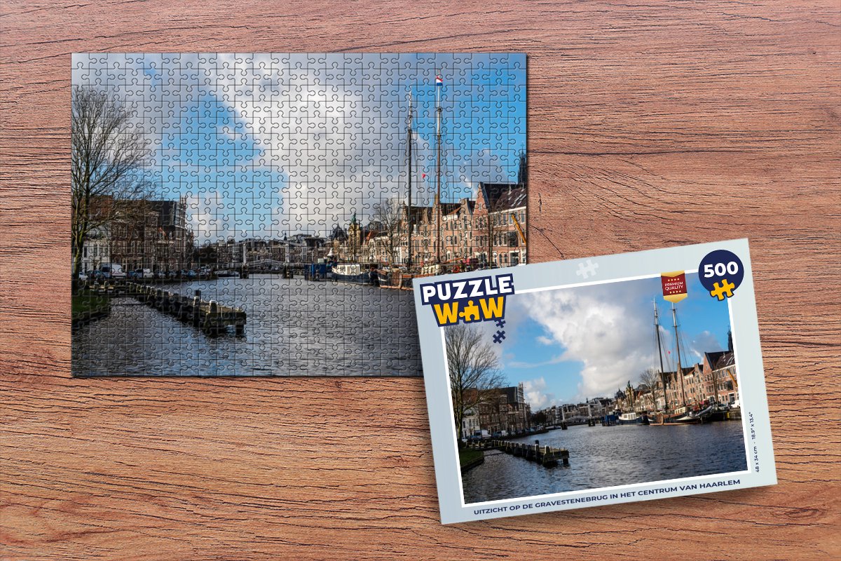 Puzzel Brug - Haarlem - Centrum - Legpuzzel - Puzzel 500 stukjes