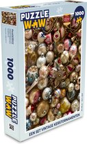 Puzzel Een set vintage kerstornamenten - Legpuzzel - Puzzel 1000 stukjes volwassenen - Kerst - Cadeau - Kerstcadeau voor mannen, vrouwen en kinderen