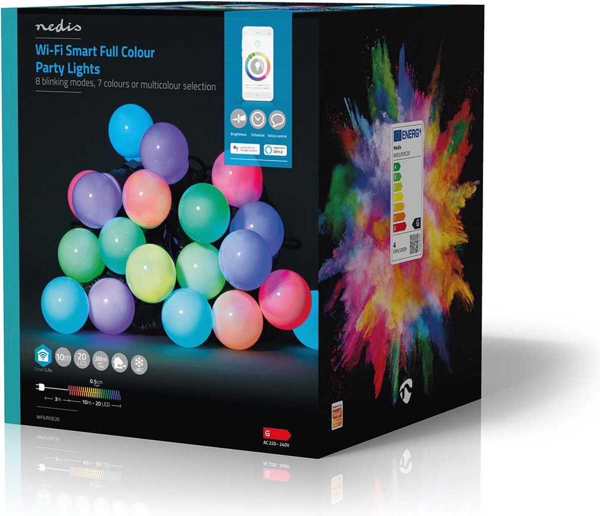 SmartLife Decoratieve LED | Wi-Fi | RGB | 20 LED's | 10 m | Android / IOS