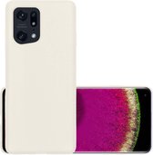 Hoes Geschikt voor OPPO Find X5 Pro Hoesje Cover Siliconen Back Case Hoes - Wit