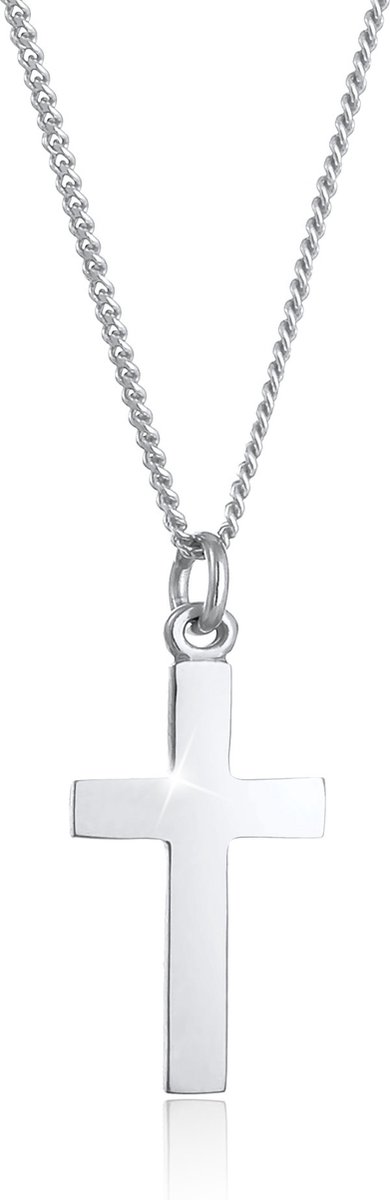 Elli - Halsketting - kinderen kruis hanger religie symbool communie in 925 sterling zilver - Dames