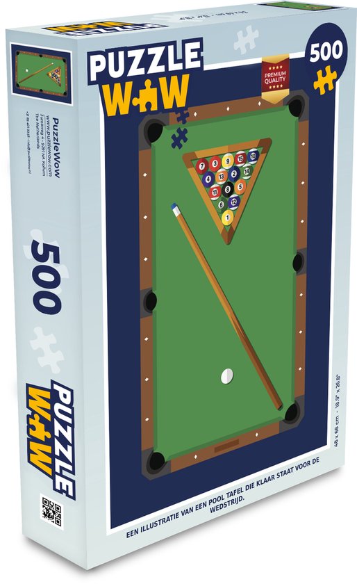 Puzzle une table de billard prête pour le jeu. - Puzzle - Puzzle 500 pièces