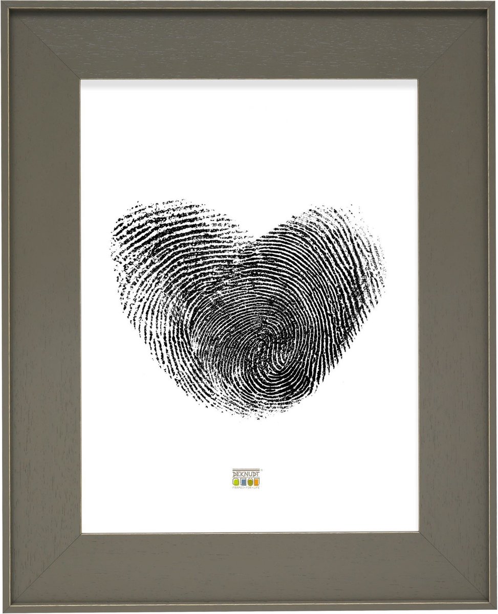 Deknudt Frames fotolijst S884S7 - taupe - breed - hout - foto 40x40 cm