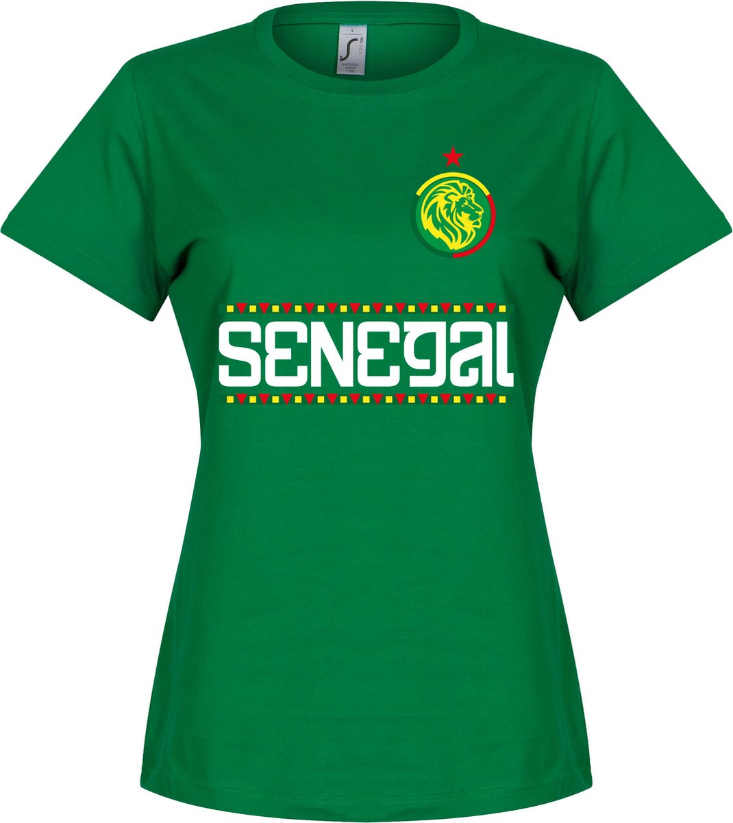Senegal Dames Star Team T-Shirt - Groen - XXL