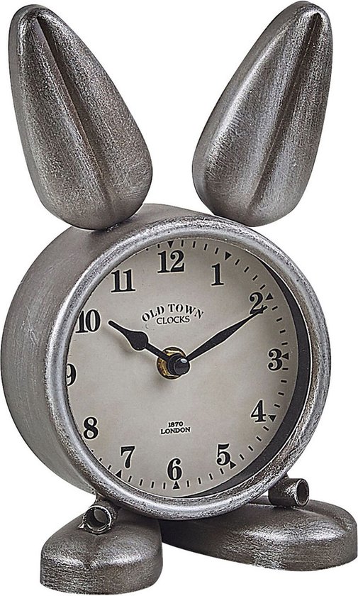 Beliani THUSIS - Horloge de table - Argent - Fer