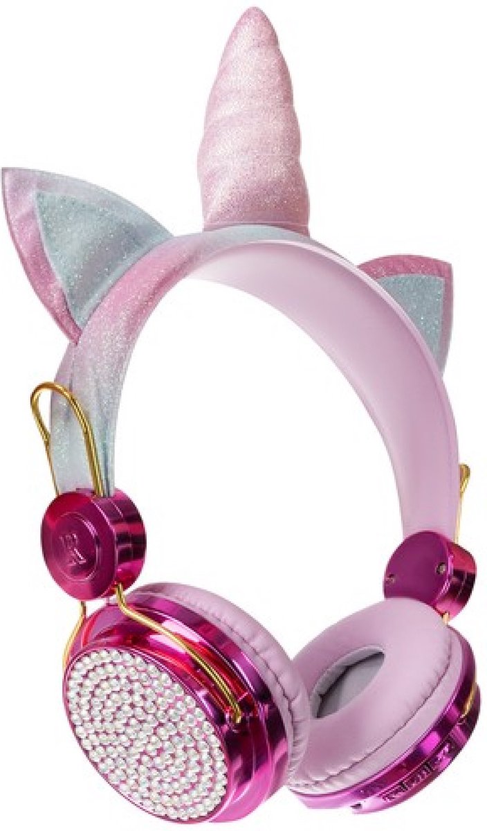 Draadloze Eenhoorn hoofdtelefoon - Roze - Bluetooth 5.0 - Koptelefoon - Unicorn - tot 10 Meter - Kinderen - 3 jaar - Gift - Cadeau