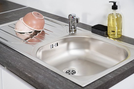 Cuisine complète Meister Premium 280cm blanc brillant - gris brillant