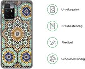 Geschikt voor Xiaomi Redmi 10 hoesje - Een close up van een Marokkaanse mozaïek - Siliconen Telefoonhoesje