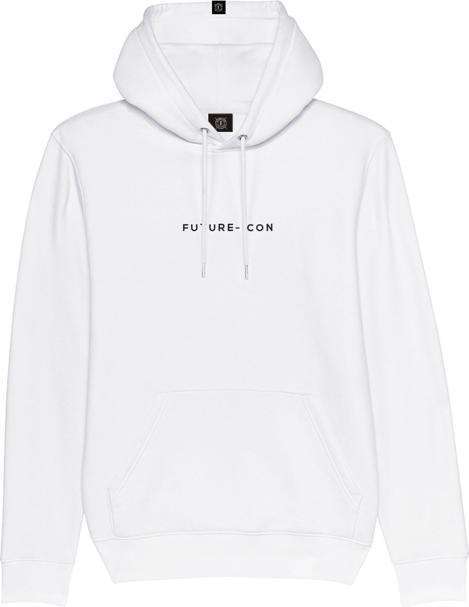 Future-Icon Hoodie Wit – 3D Rubber Print