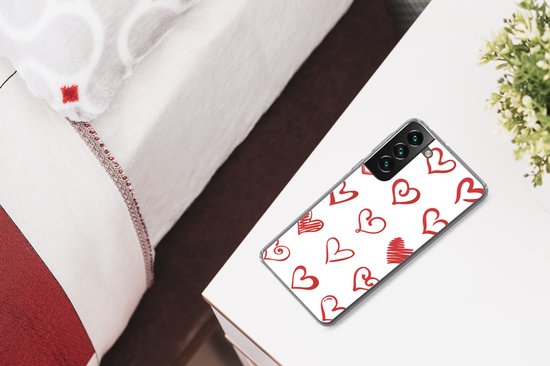 Coque Samsung Galaxy S22 - Une illustration avec des coeurs de différentes formes - Coque en Siliconen pour téléphone