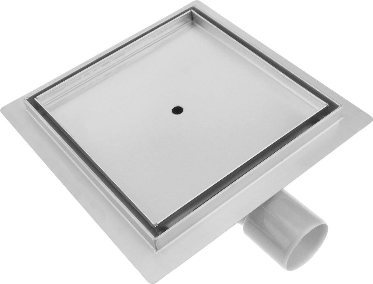 PrimeMatik 20 cm vierkante douchegoot voor roestvrijstalen tegels