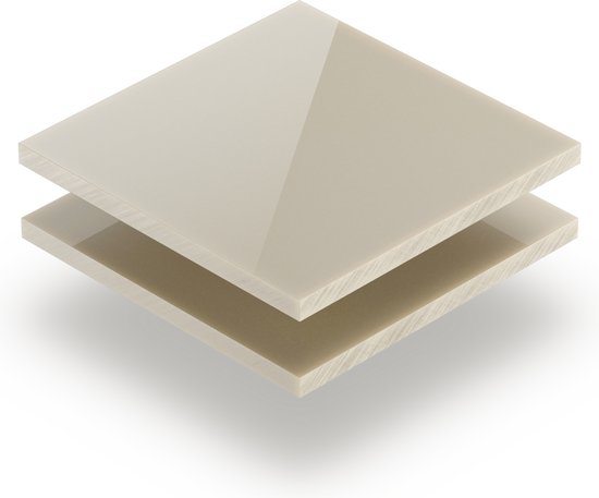 Plexiglas satijn crème glans/mat 4 mm - 100x70cm