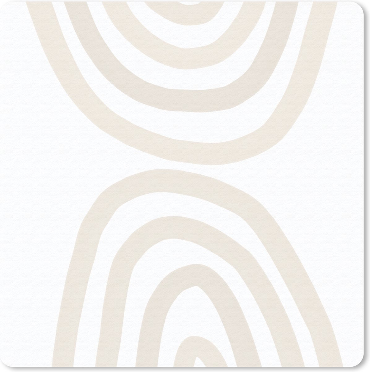 Muismat 20x20 cm - Mousepad Regenboog - Pastel - Design - Abstract - Muismatten