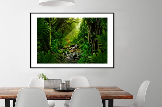 Fotolijst - - Bomen - Water - Jungle - Groen - Poster - 120x80 cm Foto... | bol.com