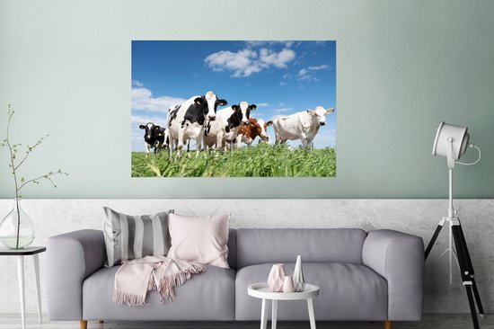 Affiche Vaches - Campagne - Pâturage - Nature - Animaux - 120x80 cm