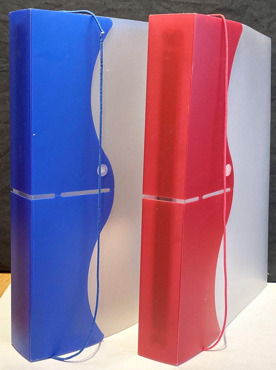 2 Stuks - Paladin - Ringmap - Ringband - PropiClass Color - 2 in 1 - Stand en Binder- 4 ringen - Elastieken Sluiting - Per 2 stuks (blauw en roze)