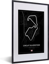 Fotolijst incl. Poster - Racing - Engeland - Racebaan - Circuit - Silverstone - Zwart - 40x60 cm - Posterlijst