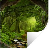 Muurstickers - Sticker Folie - Jungle - Groen - Natuur - Tropisch - Planten - 50x50 cm - Plakfolie - Muurstickers Kinderkamer - Zelfklevend Behang - Zelfklevend behangpapier - Stickerfolie