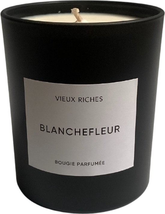 Vieux Riches, Blanchefleur - Bougie parfumée - Thé White & Figue - Glas  Zwart Mat -... | bol