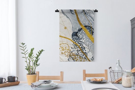 Tapisserie - Toile murale - Abstrait - Or - Nature - Art - 60x90 cm - Tapisserie