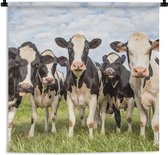 Tapisserie murale - Toile murale - Vaches - Prairie - Animaux - Nature - Herbe - 150x150 cm - Tapisserie
