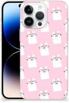 GSM Hoesje Geschikt voor iPhone 14 Pro Max Beschermhoesje Sleeping Cats