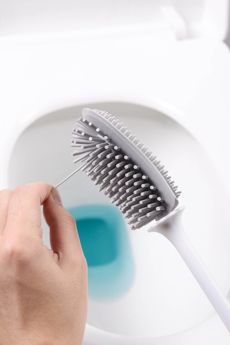 Ensemble brosse WC et support blanc sanitaire - PAREDES