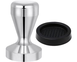 Pestle 51mm Coffee Tamper - incl. 60mm Silicone Mat - 304 Stainless Steel Espresso Pestle voor Filter Carrier Coffee Machine - Intensive Koffiegenot dankzij Espresso Stempels