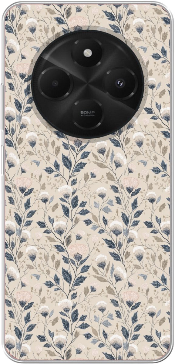 Telefoonhoesje Geschikt voor Xiaomi Geschikt voor Poco C75 hoesje - Klassiek - Botanisch - Kleurrijk - Siliconen Telefoonhoesje Telefoonhoesje