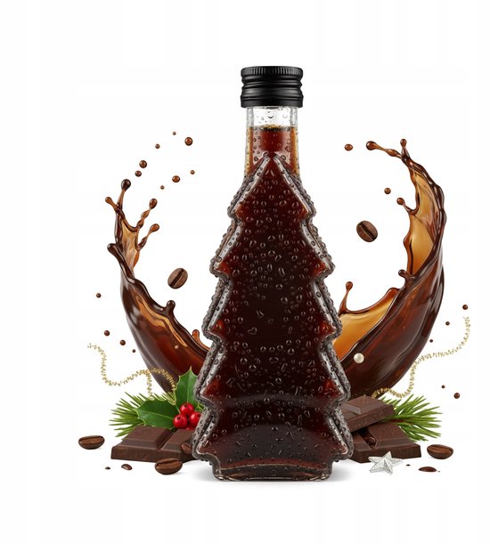 Bimberek Serie - Glazen Kerstboomfles - 250ml - Zonder Kleur - Decoratieve Sluiting van Merkloos — afbeelding 5