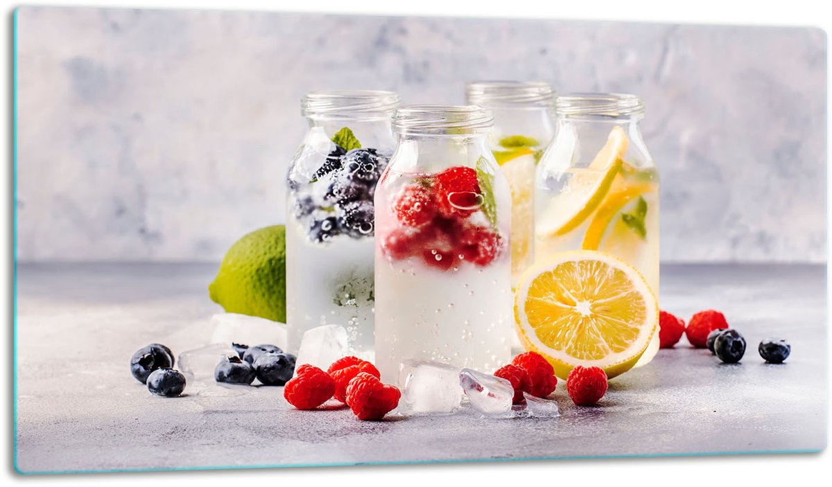 TMK ArtDeko - Snijplank - Glazen Beschermplaat - 52x30cm - Fruitmotief