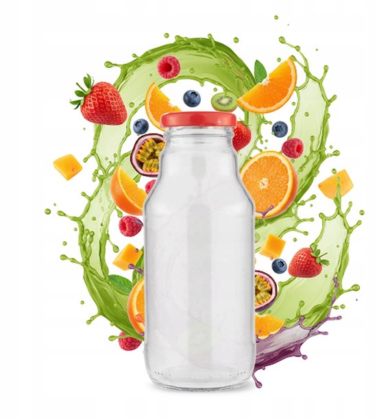 Bimberek - Glazen Flesjes - Sappen en Dranken - 330ml - Duurzaam Glas van Bimberek — afbeelding 3