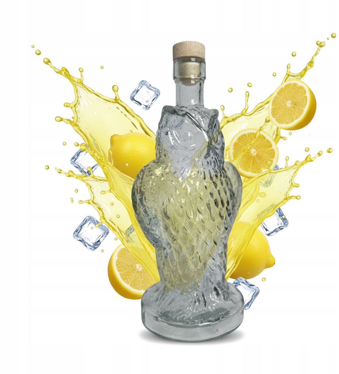 Bimberek SOWA - Glazen Karaf - 500ml - Uilvorm - Hoogwaardig Glas
