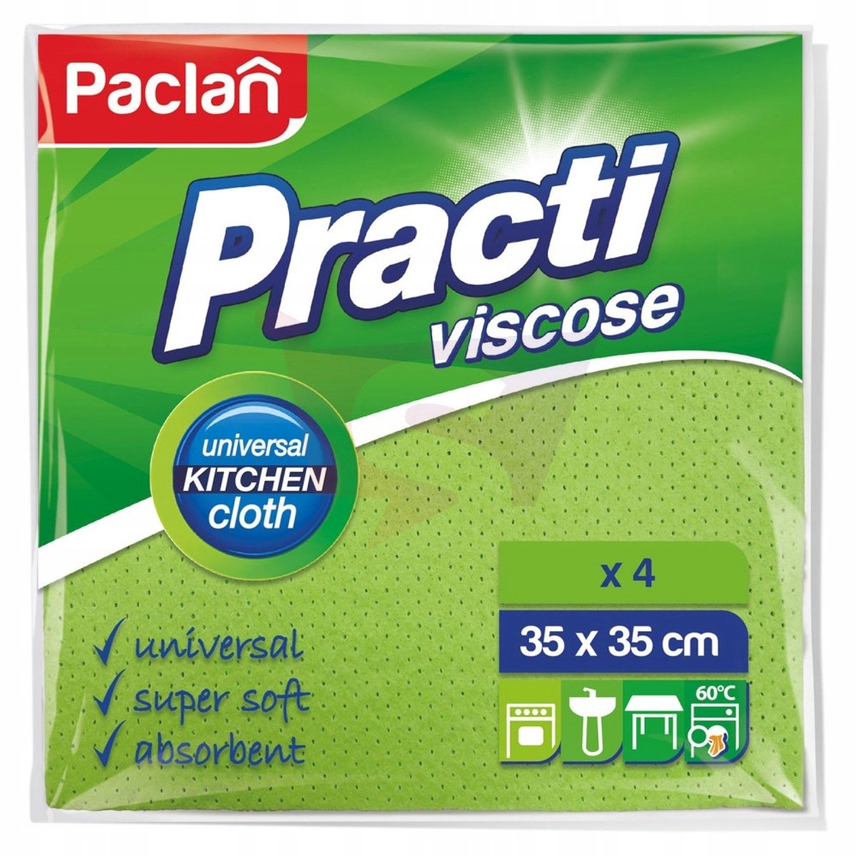 Paclan Practi - Schoonmaakdoekjes - 35x35cm - Superzacht - Algemeen Gebruik